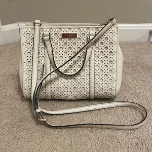 KATE SPADE WHITE EYELET PURSE